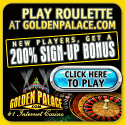 Online roulette gambling at Golden Palace