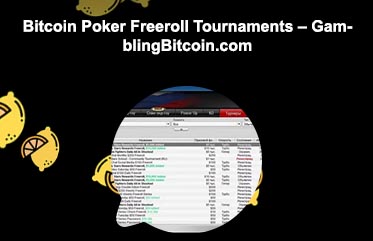Bitcoin poker free roll tournaments